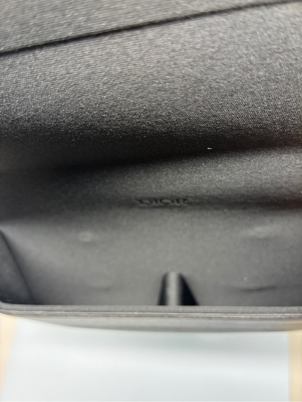 Dior Black Embossed Leather Sunglasses Sleeve - Picture 4 of 4